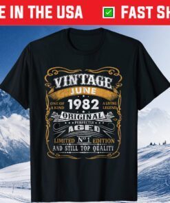 Vintage June 1982 39 Years Old 39th Birthday Classic T-Shirt