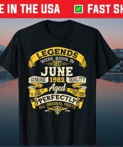 Vintage June 1982 39th Birthday for 39 Years Old Classic T-Shirt