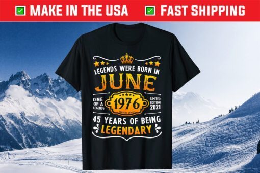 Vintage June 45th Birthday 1976 45 Years Old Classic T-Shirt
