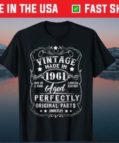 Vintage Made In 1961 Retro Classic 60th Birthday Decorations Classic T-Shirt