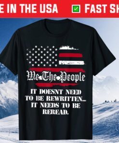 We The People 1776 Vintage USA Flag 4th of July Classic T-Shirt