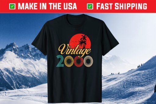21 Year Old Vintage 2000 Limited Edition 21st Birthday Us 2021 T-Shirt