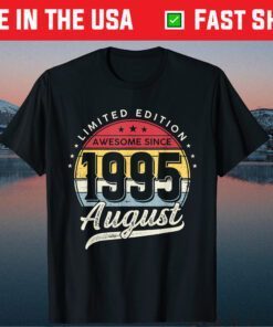 26 Years Old Limited Edition Awesome Since 1995 August Gift T-Shirt