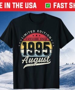 26 Years Old Limited Edition Awesome Since 1995 August Gift T-Shirt