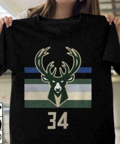 34 Giannis Antetokounmpo Milwaukee Bucks Shirt