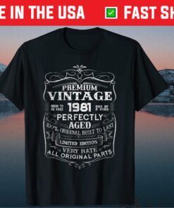 40 Years Old 1981 Vintage Classic 40th Birthday T-Shirt