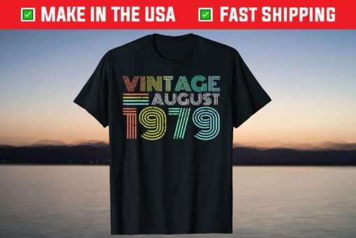 40 Years Old August 1979 Vintage 40th Birthday T-Shirt