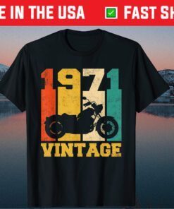 50 Years Old Vintage 1971 Motorcycle 50th Birthday Classic T-Shirt