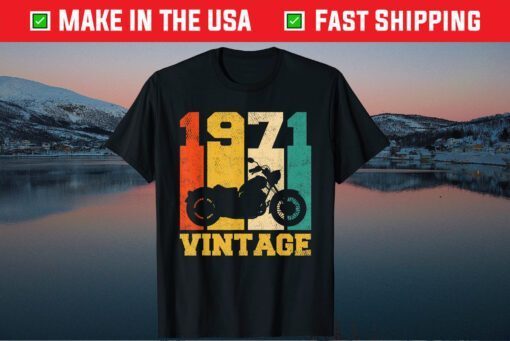 50 Years Old Vintage 1971 Motorcycle 50th Birthday Classic T-Shirt