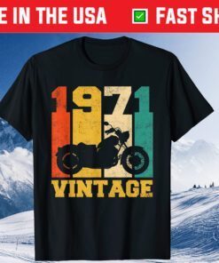 50 Years Old Vintage 1971 Motorcycle 50th Birthday Classic T-Shirt