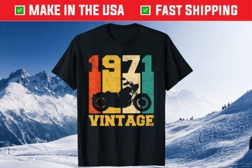 50 Years Old Vintage 1971 Motorcycle 50th Birthday Classic T-Shirt