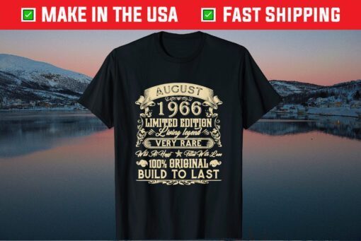50th Birthday Vintage Born in August 1971 50 Years Old Retro Gift T-Shirt