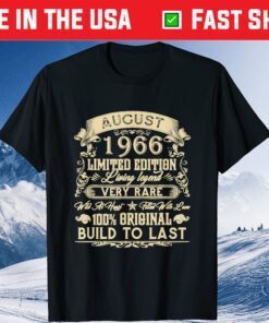 50th Birthday Vintage Born in August 1971 50 Years Old Retro Gift T-Shirt