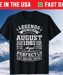 60th Birthday August Vintage 1961 60 Years Classic T-Shirt