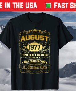 August 1977 Vintage 42nd Birthday 42 Years Old T-Shirt