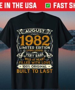 August 1982 38 Years Old 38th Birthday Classic T-Shirt