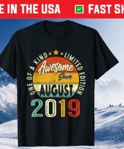 August 2019 Limited Edition 2nd Birthday 2 Years Old Classic T-Shirt