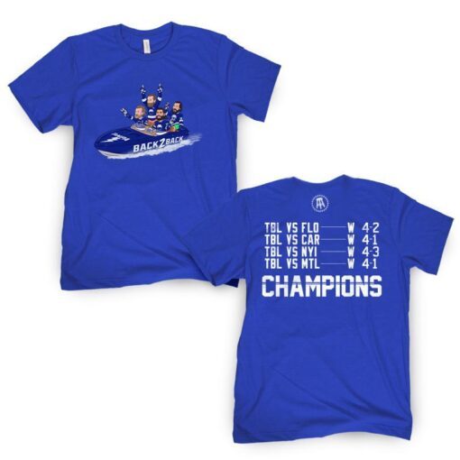 Back 2 Back Boat Tampa Bay Lightning T-Shirt