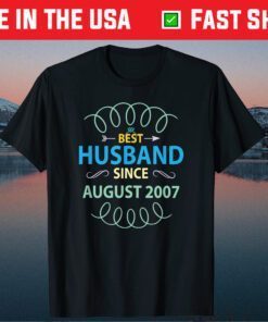 Best Husband Since August 2007, 14th Wedding Anniversary Classic T-Shirt