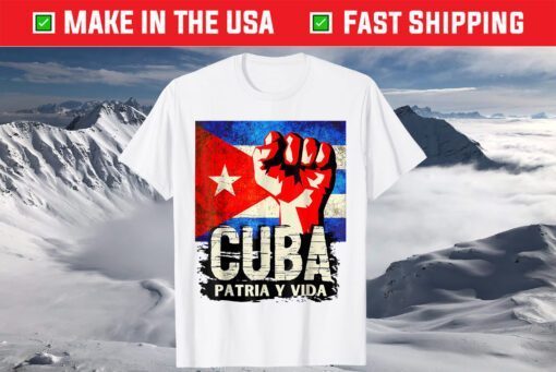 Cuban Protest Fist Flag S.O.S. Cuba Libre #SOSCuba Libertad T-Shirt