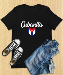 Cubanita SOS Cuba Flag Heart Shirt