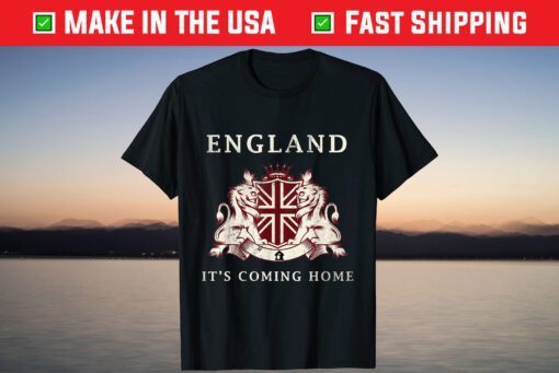 England Football 2021 It's Coming Home Three Heraldic Lions T-Shirt