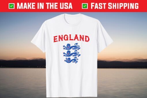 England Three Heraldic Lions Crest Soccer Football 2020 2021 Unisex T-Shirt