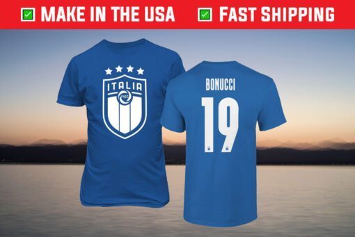 European Cup 2021 Italy National Soccer Team #19 Leonardo Bonucci T-Shirt