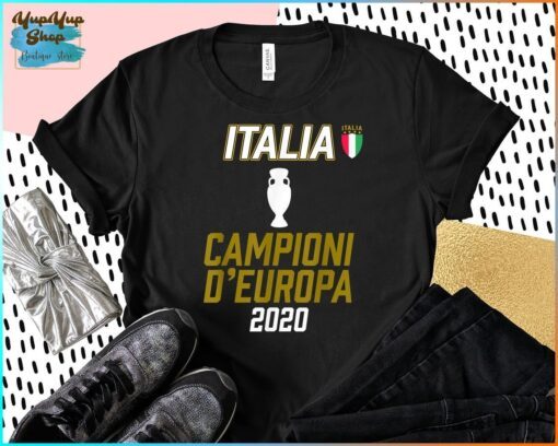 Flag Italia Campioni D'Europa 2020 Italia Champions Football Shirt