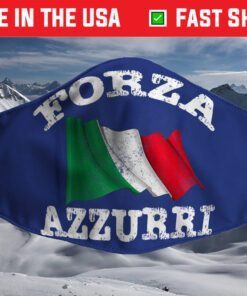 Forza Azzurri Italia Italy Football Soccer Jersey Face Mask