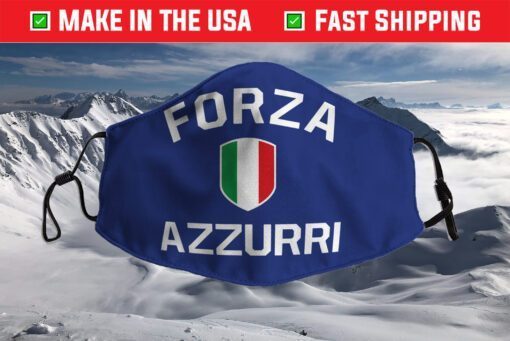 Forza Azzurri Italy Soccer Italia Football Face Mask