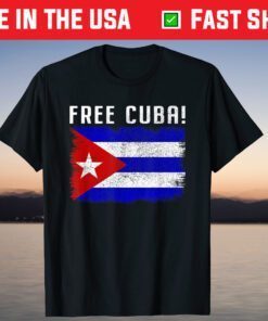 Free Cuba, Cuban Flag T-Shirt