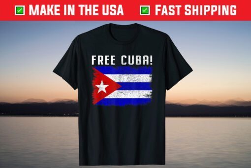 Free Cuba, Cuban Flag T-Shirt