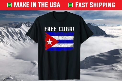 Free Cuba, Cuban Flag T-Shirt