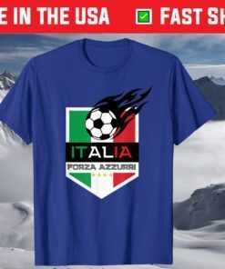 Italia Forza Azzurri Football Soccer Jersey Italy Calcio Fan T-Shirt