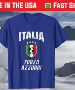 Italia Soccer Football Forza Azzurri Team Retro Vintage Classic T-Shirt