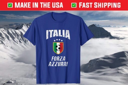 Italia Soccer Football Forza Azzurri Team Retro Vintage Classic T-Shirt