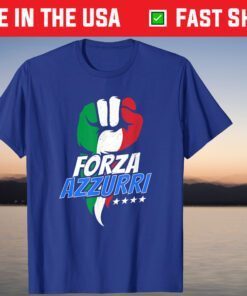 Italy Forza Azzurri Italian National Flag Football Soccer T-Shirt