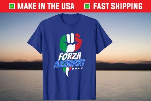 Italy Forza Azzurri Italian National Flag Football Soccer T-Shirt