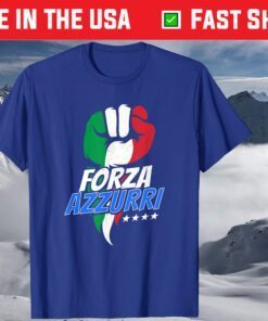 Italy Forza Azzurri Italian National Flag Football Soccer T-Shirt