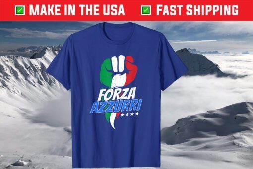 Italy Forza Azzurri Italian National Flag Football Soccer T-Shirt