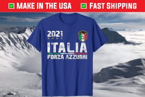 Italy Forza Azzurri Soccer Jersey Italia Flag Football 2021 Classic T-Shirt