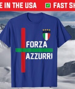 Italy Forza Azzurri Soccer Jersey Italia Flag Football Retro T-Shirt