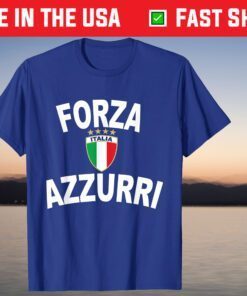 Italy Forza Azzurri Soccer Jersey Italia Flag Football Classic T-Shirt