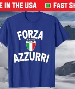 Italy Forza Azzurri Soccer Jersey Italia Flag Football Classic T-Shirt