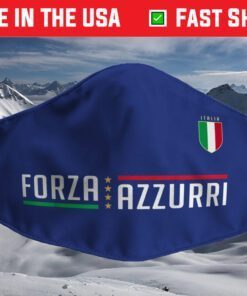 Italy Jersey Soccer National Football Forza Azzurri 2021 Face Mask