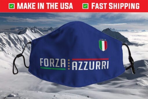 Italy Jersey Soccer National Football Forza Azzurri 2021 Face Mask