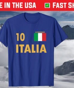 Italy National Football Team Jersey Style Soccer 10 Italia T-Shirt