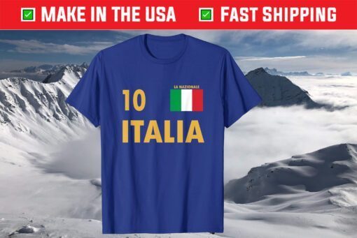 Italy National Football Team Jersey Style Soccer 10 Italia T-Shirt