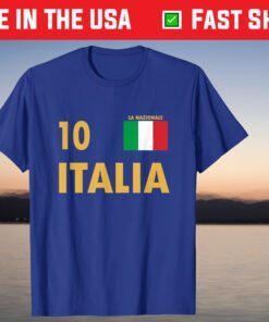 Italy National Football Team Jersey Style Soccer 10 Italia T-Shirt